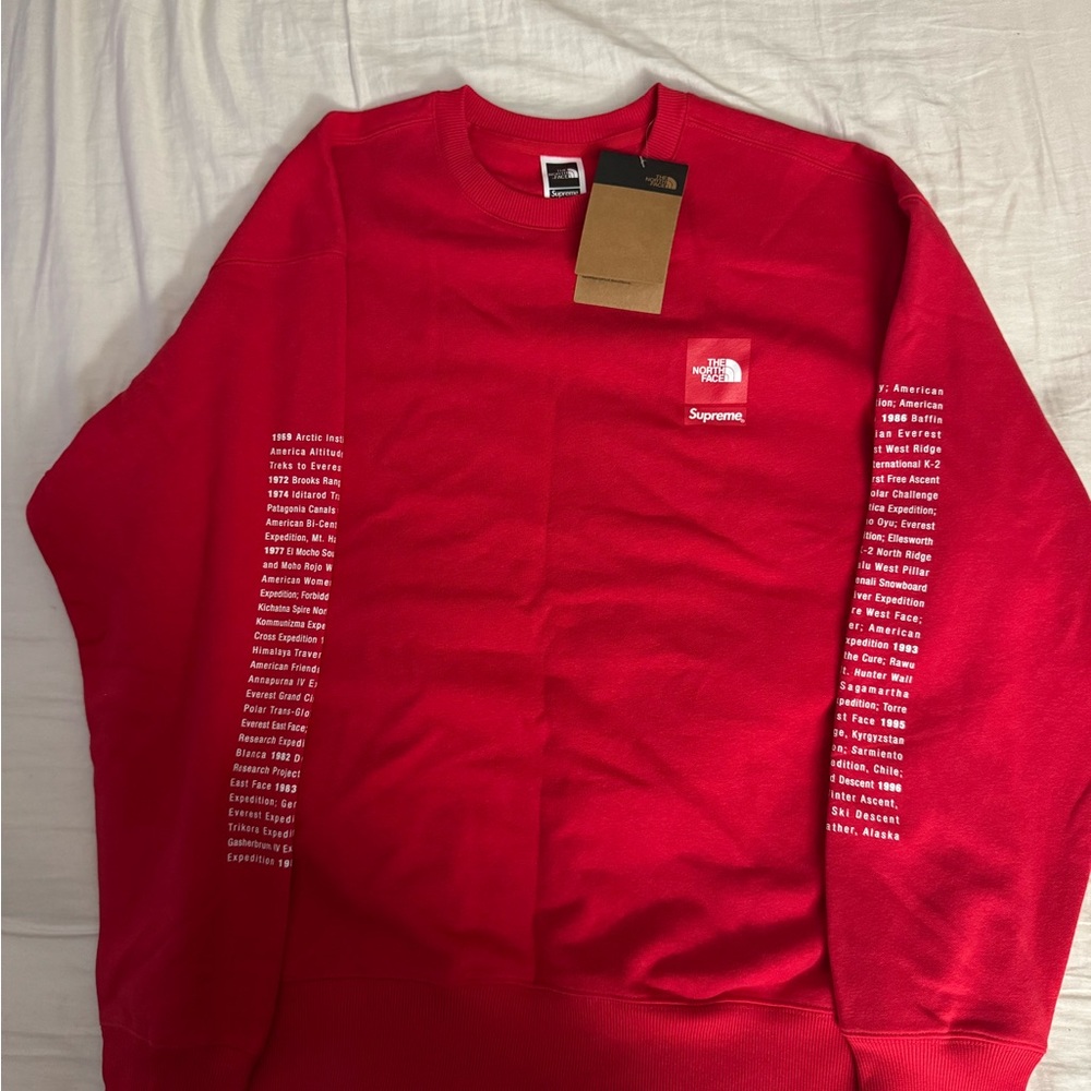 Supreme x The North Face Red Sweatshirt